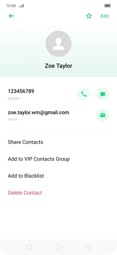 Press the call icon next to the required number.
