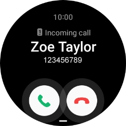 Press the accept call icon and slide your finger upwards to answer the call.