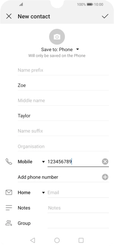 Press the confirm icon.