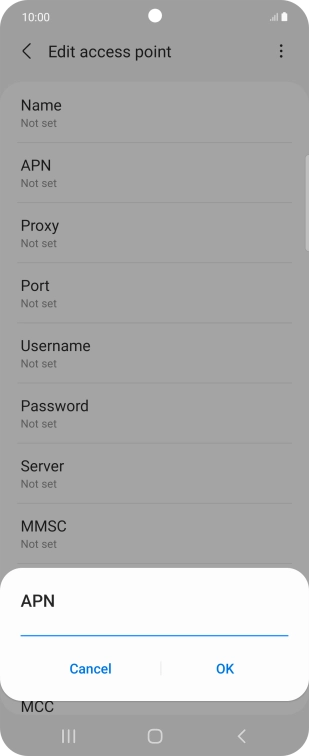 Key in everywhere and press OK.