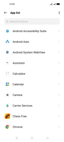 Press the required app.