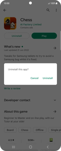 Press Uninstall.