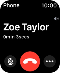 Press the end call icon.