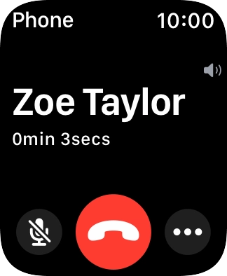 Press the end call icon.
