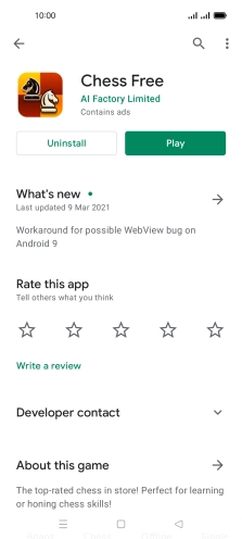 Press Uninstall.