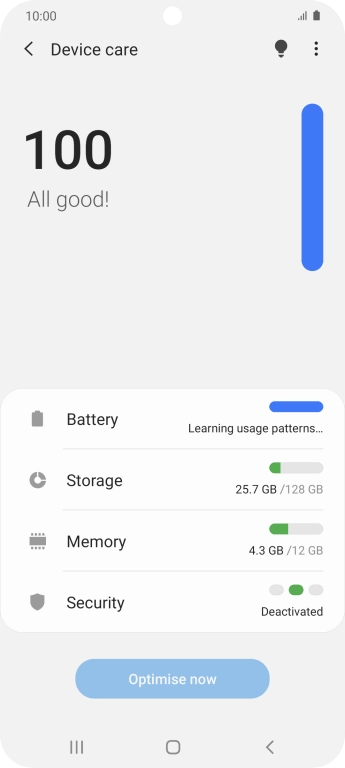 Press Battery.