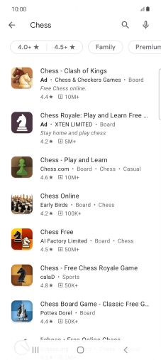 Press the required app.