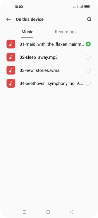 Once you've found a ring tone you like, press the Return key.