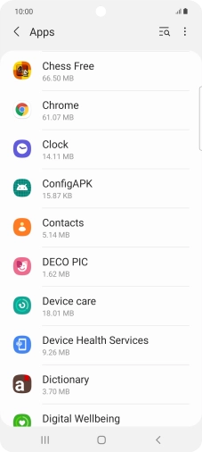 Press the required app.