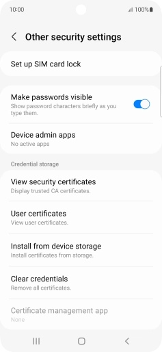 Press Set up SIM card lock.