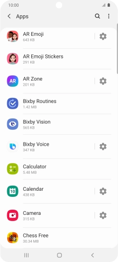 Press the required app.