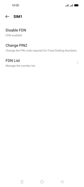 Press Disable FDN.