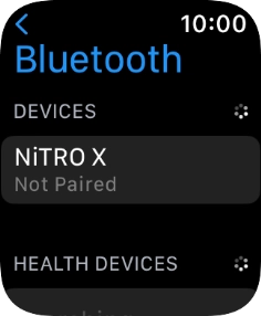 Press the required Bluetooth device.
