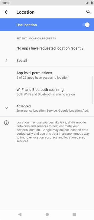 Press App-level permissions.