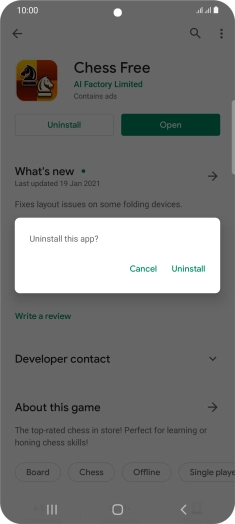 Press Uninstall.
