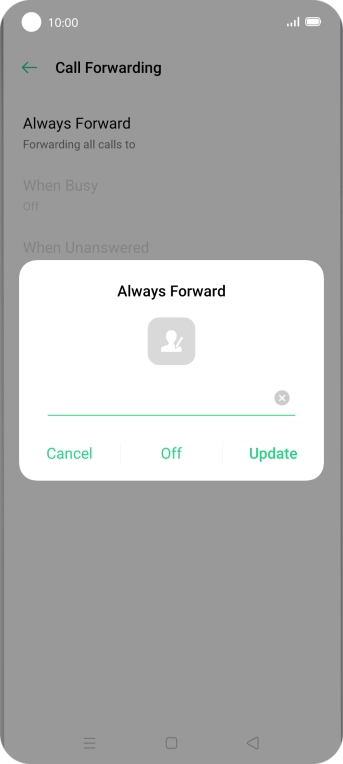 Press Off.