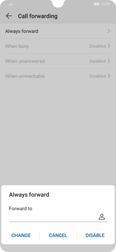 Press DISABLE.