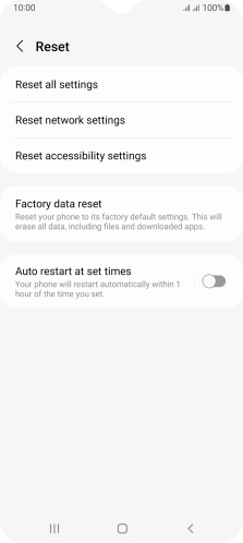 Press Factory data reset.