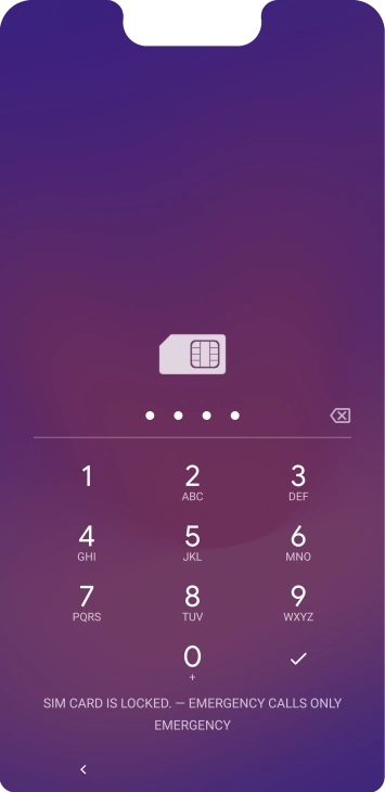 If you're asked to key in your PIN, do so and press the confirm icon. The default PIN is 1111.