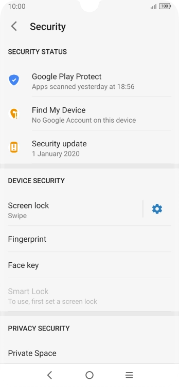 Press Fingerprint.