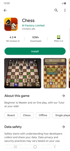 Press Install and follow the instructions on the screen to install the app.