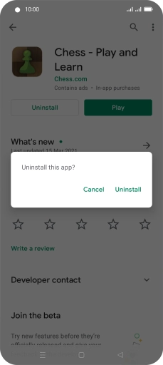 Press Uninstall.