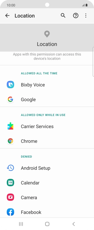 Press the required app.
