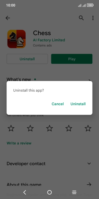 Press Uninstall.