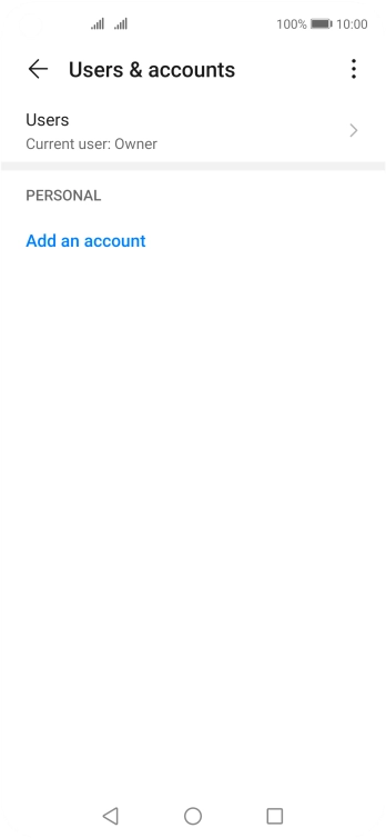 Press Add an account.