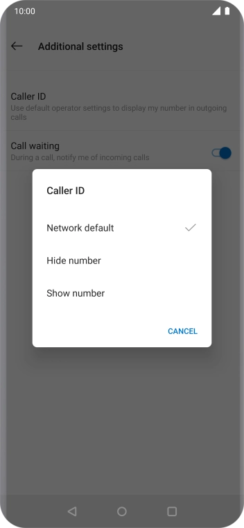 Press Show number to turn on caller identification.
