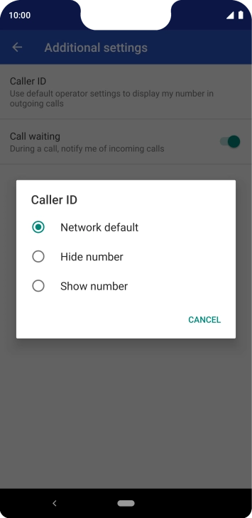 Press Show number to turn on caller identification.