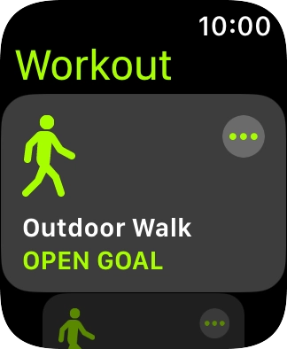 Press the required training activity to start it.