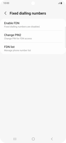 Press Enable FDN.