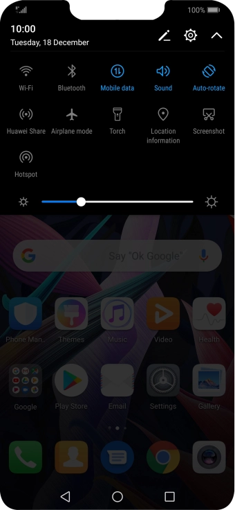 Press Airplane mode to turn the function on or off.