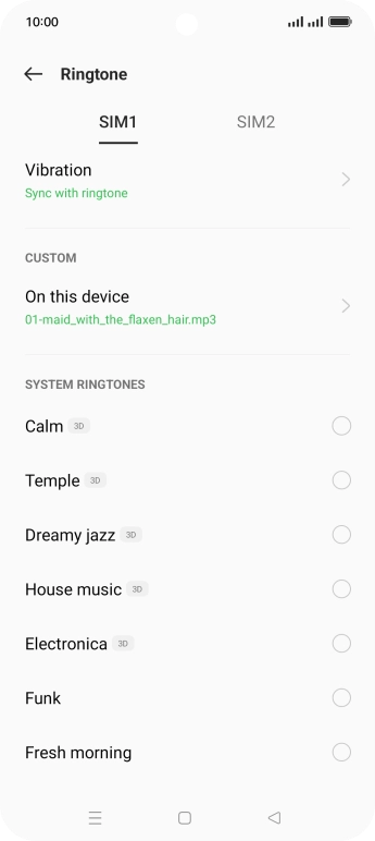 Press the Home key to return to the home screen.