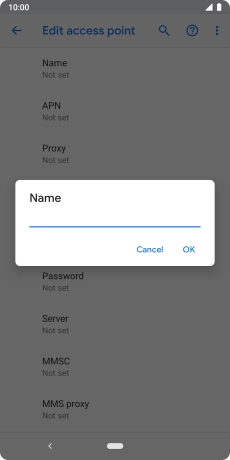 Key in EE Internet and press OK.