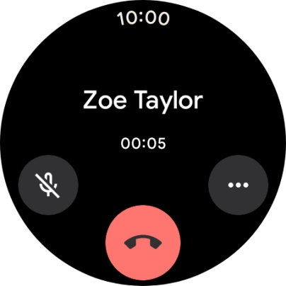 Press the end call icon.