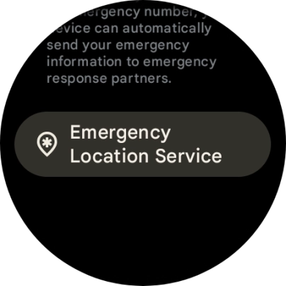 Press Emergency Location Service.