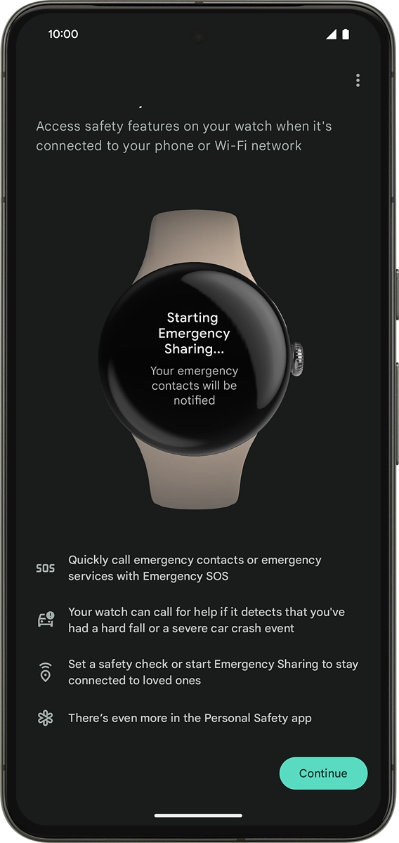 On your phone: Press Continue.