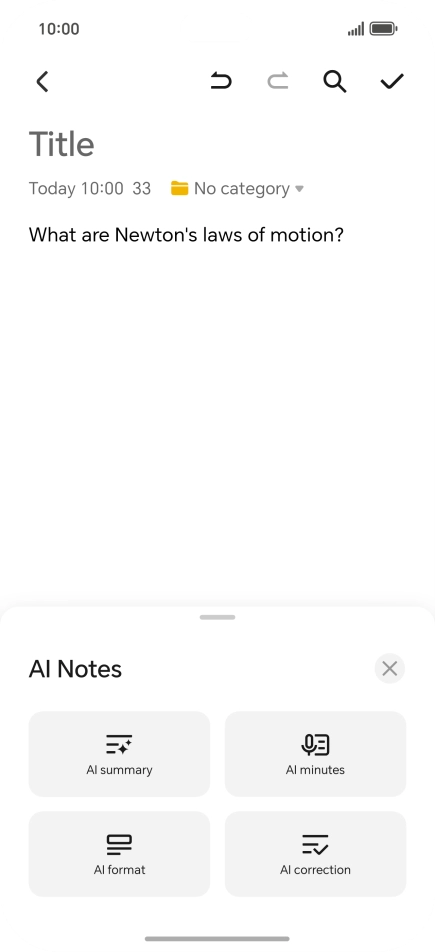 To generate a summary of the text, press AI summary.