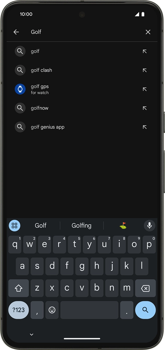 On your phone: Press the search icon.