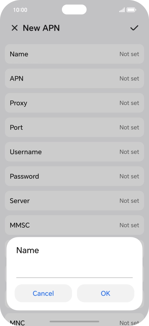 Key in EE MMS and press OK.