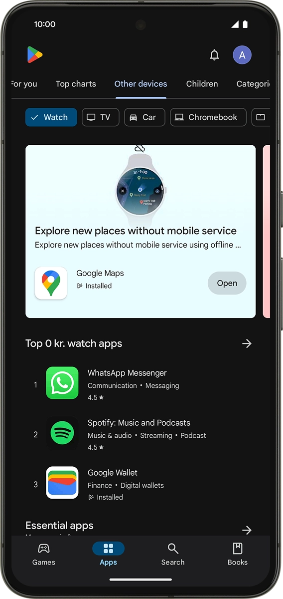 On your phone: Press Search.