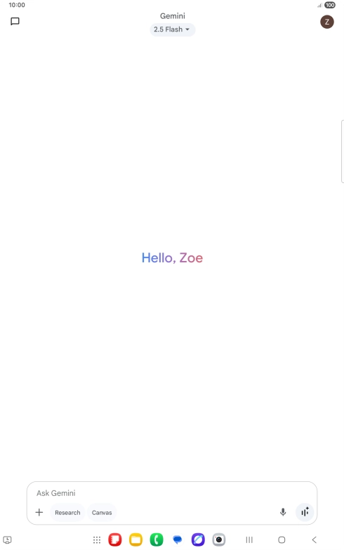 Press the profile icon.