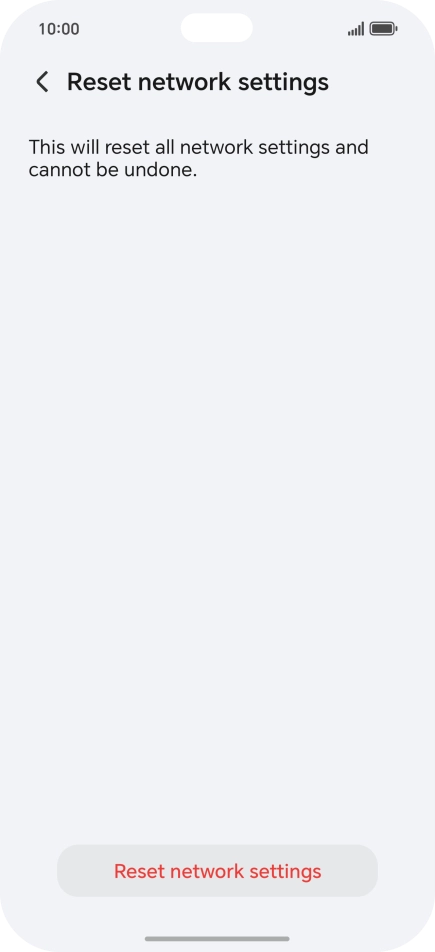 Press Reset network settings.