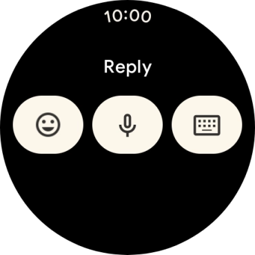 Press the microphone icon and follow the instructions on the screen to record and send the required reply.