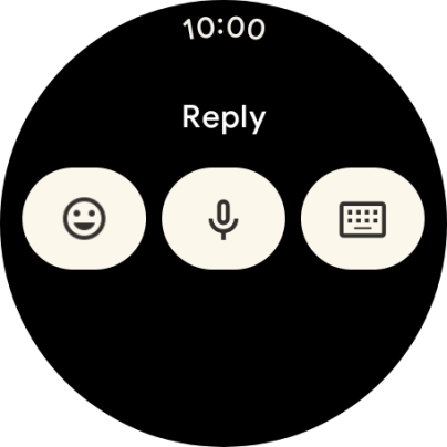 Press the microphone icon and follow the instructions on the screen to record and send the required reply.