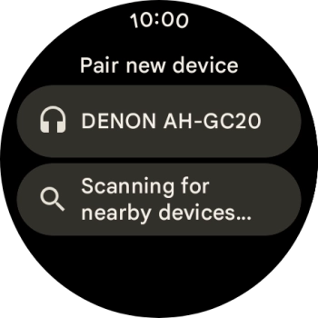 Press the required device.