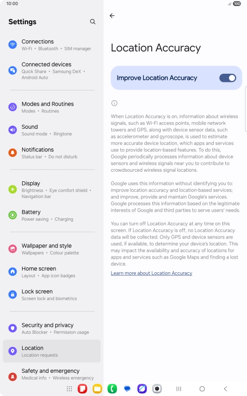 If you press the indicator next to 