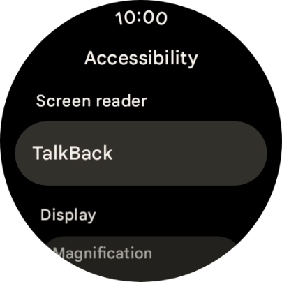 Press TalkBack and follow the instructions on the screen to turn the function on or off.